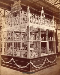 Blocos de Construção Crandalls em exibição na Exposição do Centenário, 1876